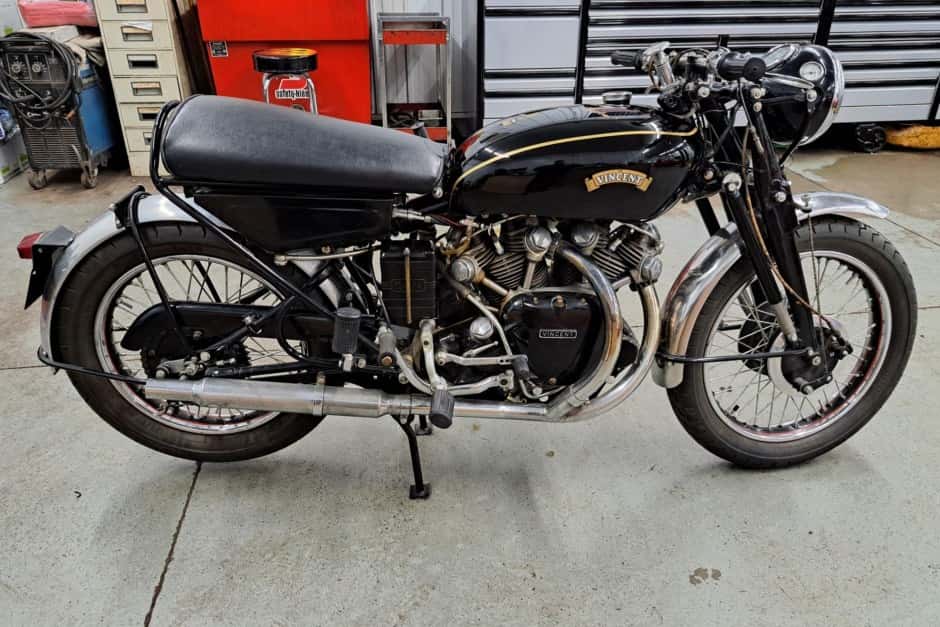 1955 Vincent Black Shadow sold for $47,000