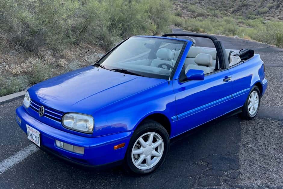 1998 Volkswagen Golf/Rabbit Cabriolet sold for $9,250