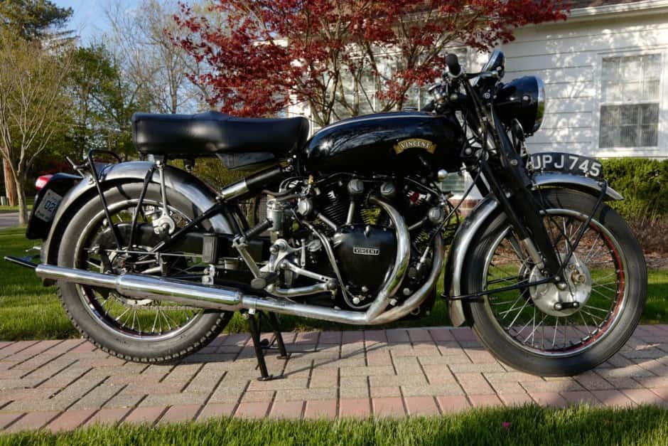 1954 Vincent Black Shadow sold for $55,000