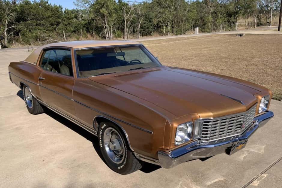 1972 Chevrolet Monte Carlo sold for $19,750