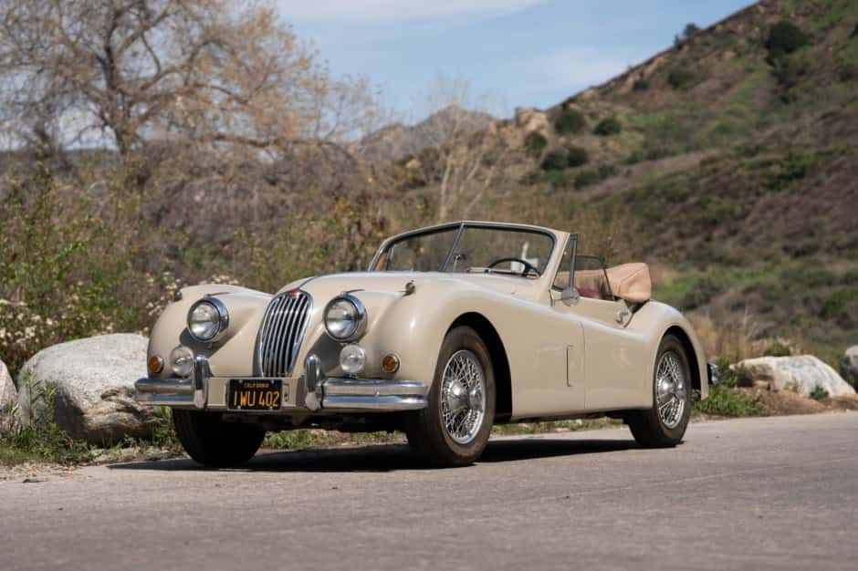 1955 Jaguar XK140 sold for $47,000