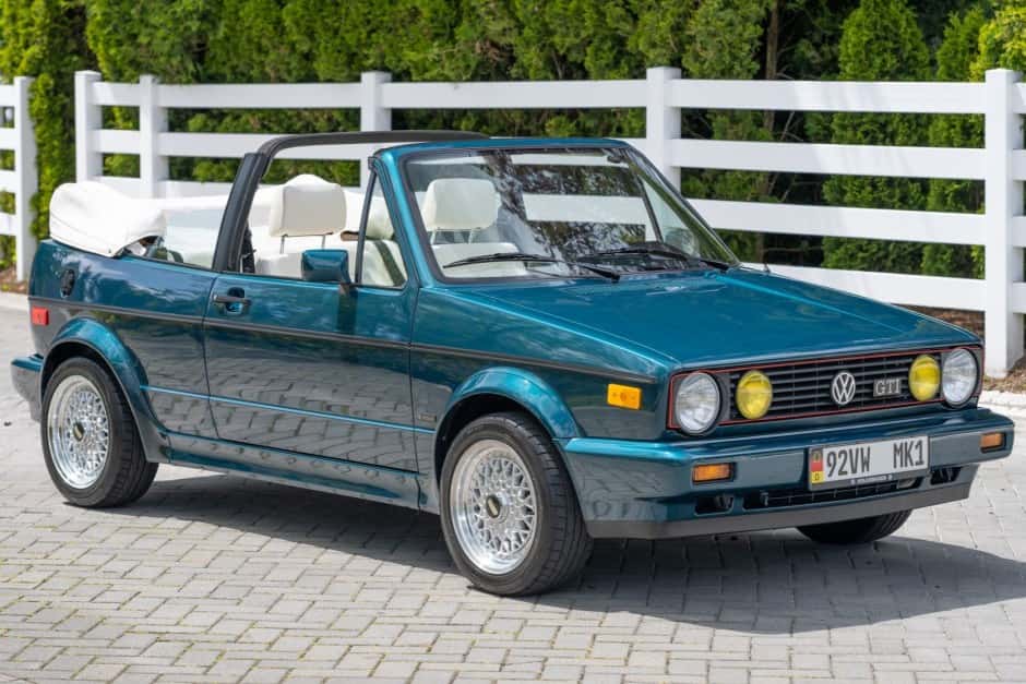 1992 Volkswagen Golf/Rabbit Cabriolet Mk1 sold for $22,500