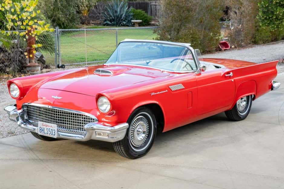 1957 Ford Thunderbird (1955-1957) sold for $22,000