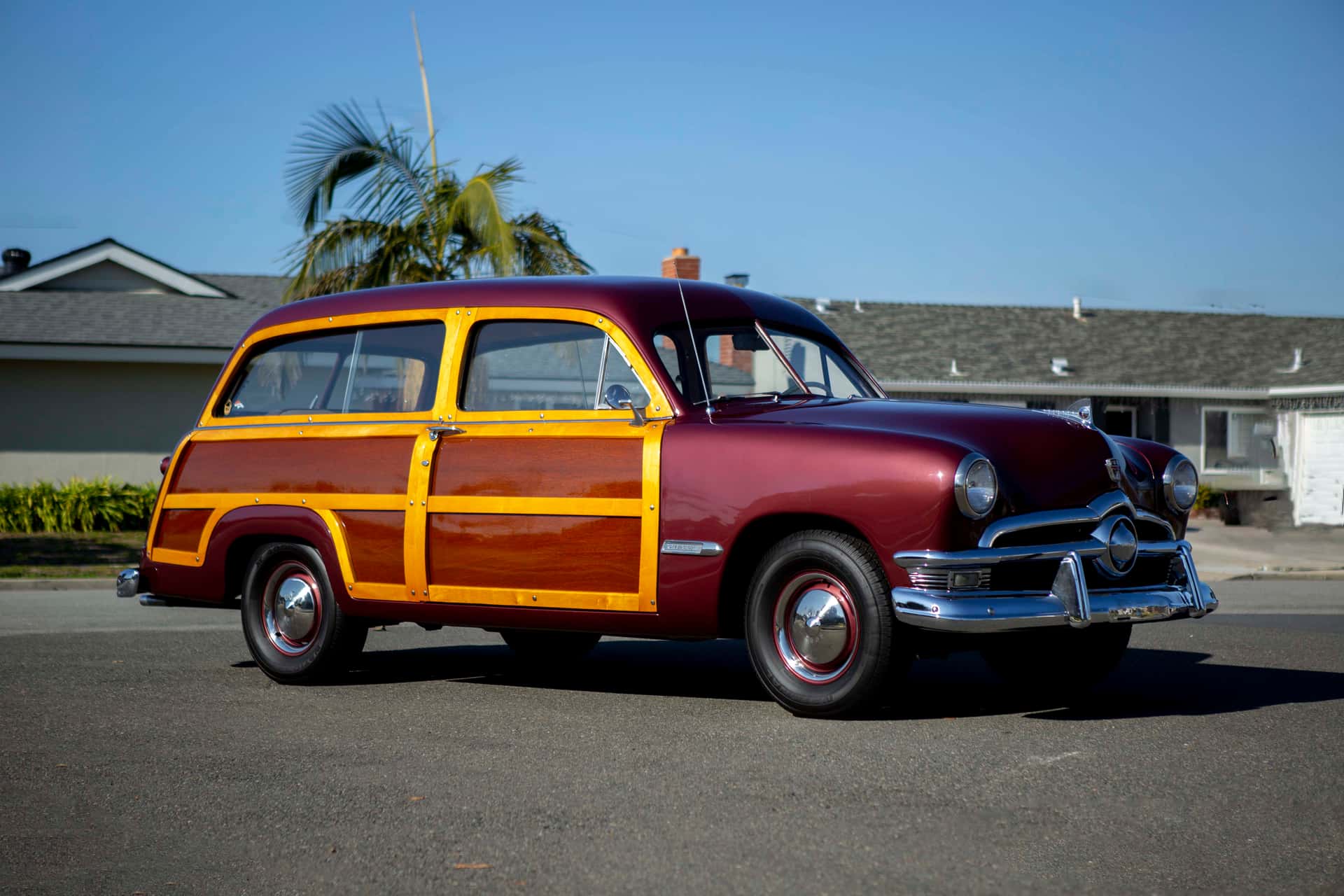 1950 Ford Custom Deluxe V-8 Country Squire sold for $32,500