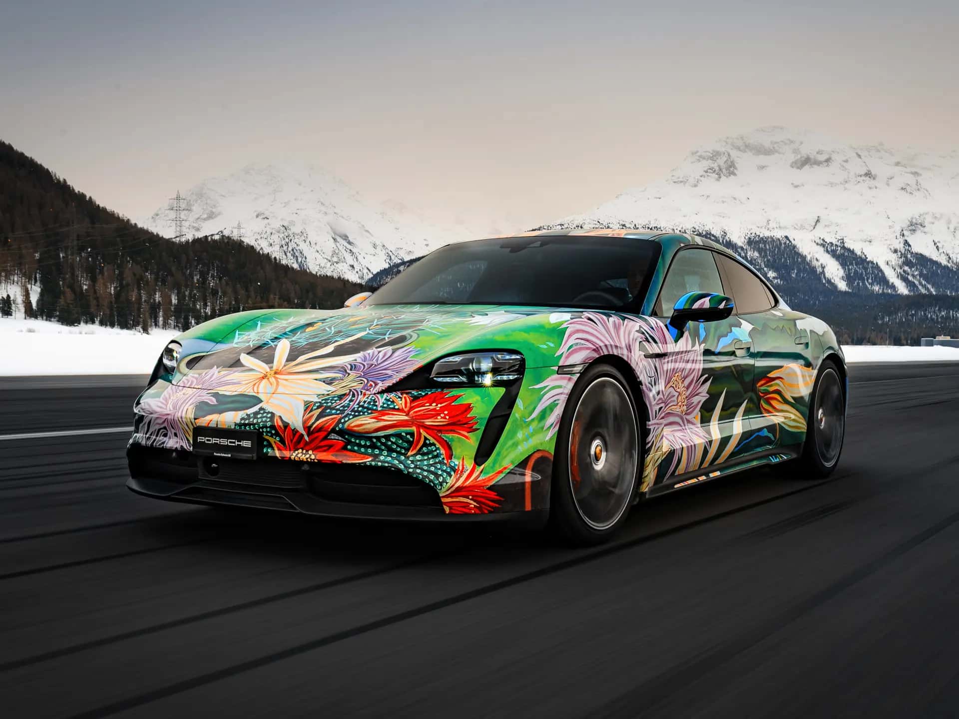 2020 Porsche Taycan 4S Artcar sold for $200,000
