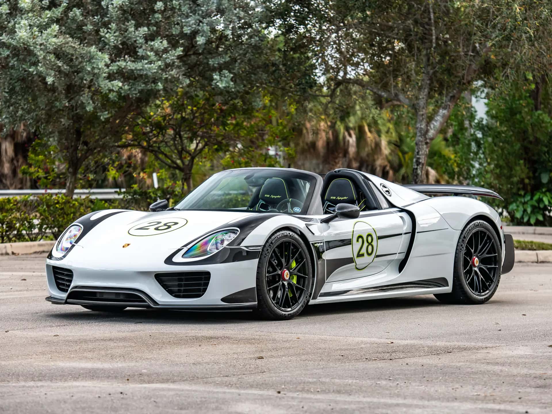 2015 Porsche 918 'Weissach' Spyder sold for $0