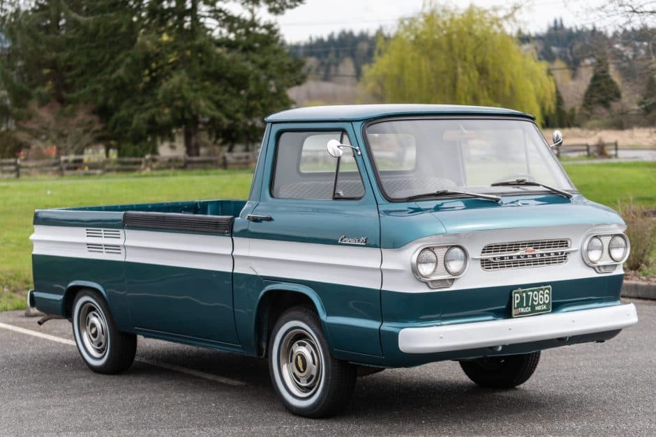 1961 Chevrolet Corvair Rampside and Loadside Pickup sold for $18,000