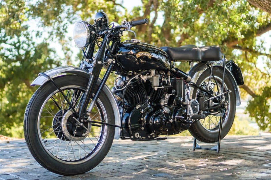 1951 Vincent Black Shadow sold for $82,500