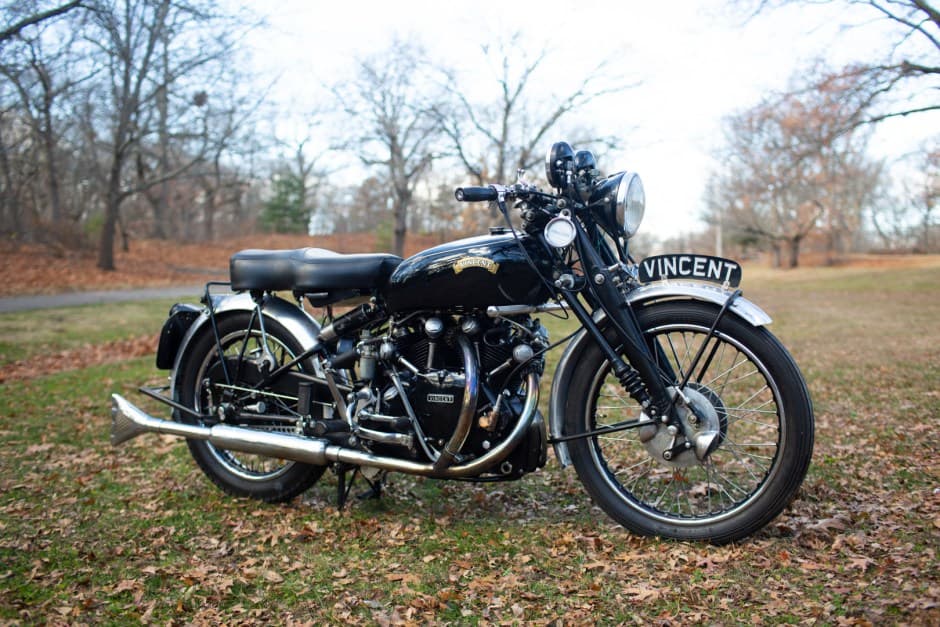 1952 Vincent Black Shadow sold for $71,000