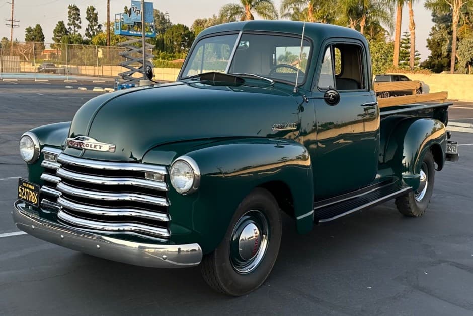 1952 Chevrolet Advance Design Pickup (1947-1955) sold for $26,500