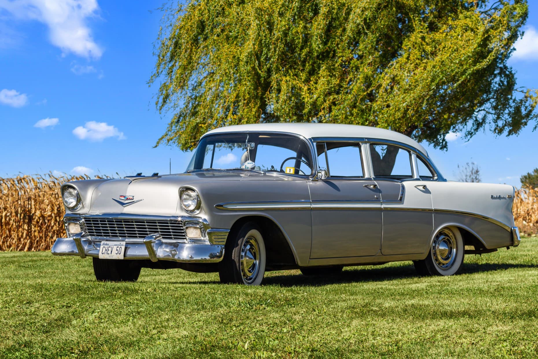 1956 Chevrolet Bel Air Four-Door Sedan sold for $17,000