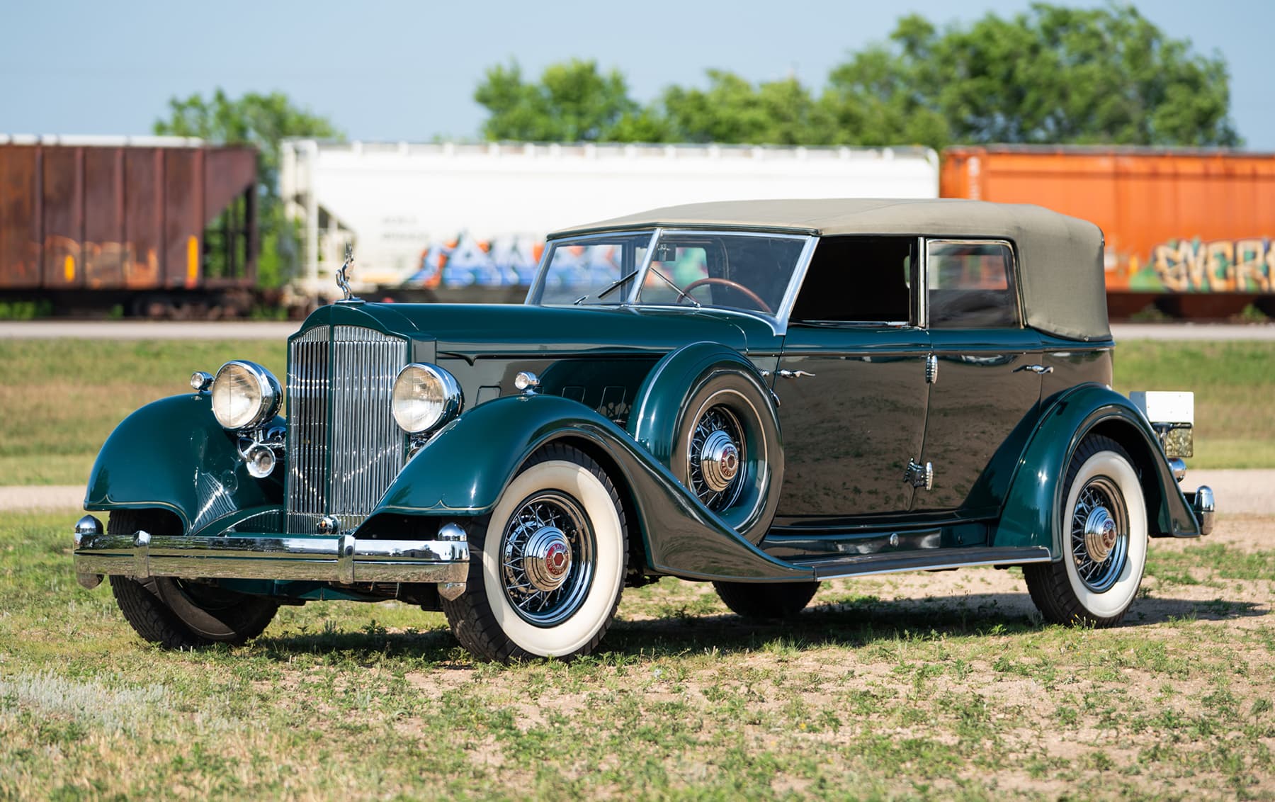 1934 Packard Twelve Model 1108 Individual Custom Convertible Sedan sold for $450,500