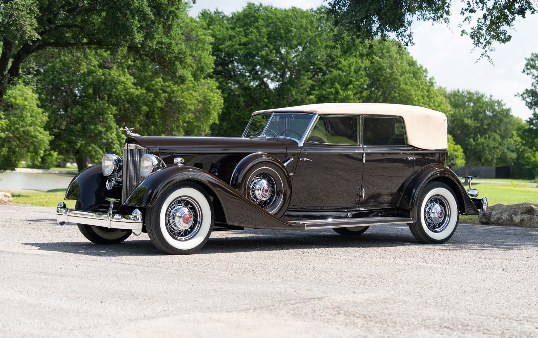 1934 Packard Twelve 1108 Individual Custom Convertible Sedan sold for $0