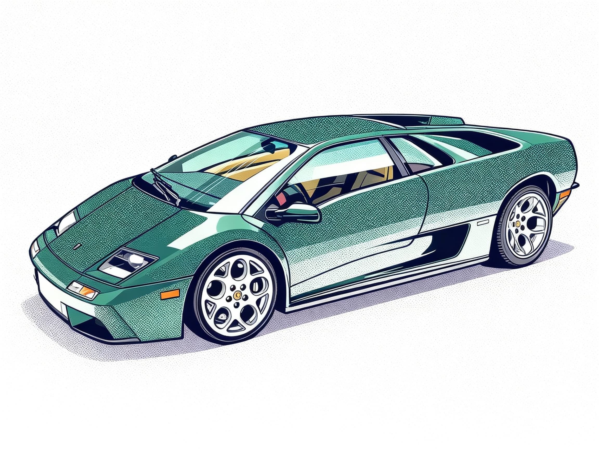 2001 Lamborghini Diablo VT 6.0 in Verde Hydra