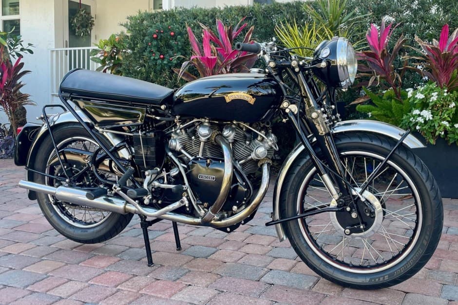 1955 Vincent Black Shadow sold for $86,000
