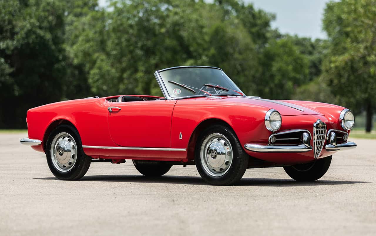 1958 Alfa Romeo Giulietta Spider Veloce sold for $121,000